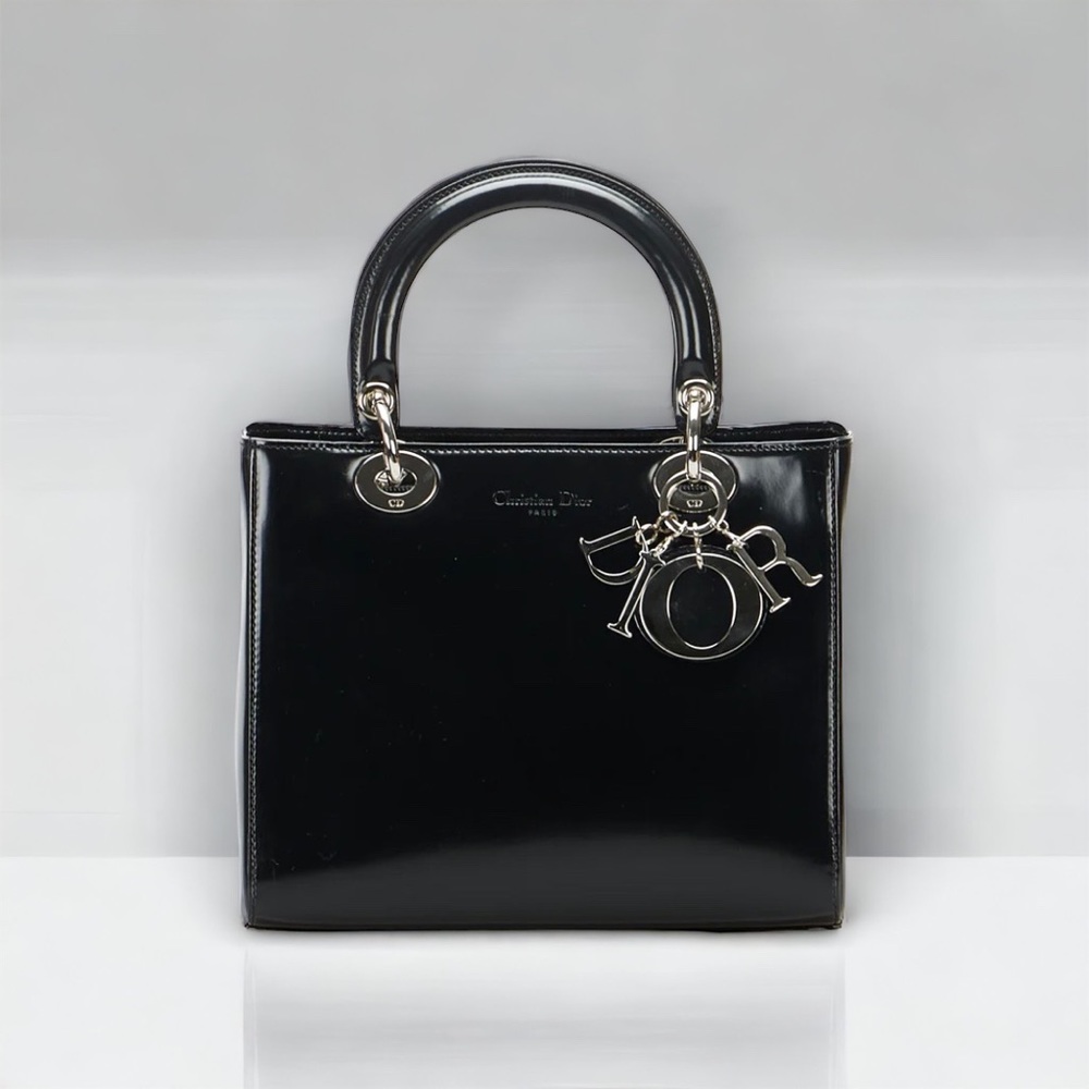 Rare Vintage Dior Medium Patent Lady Bag